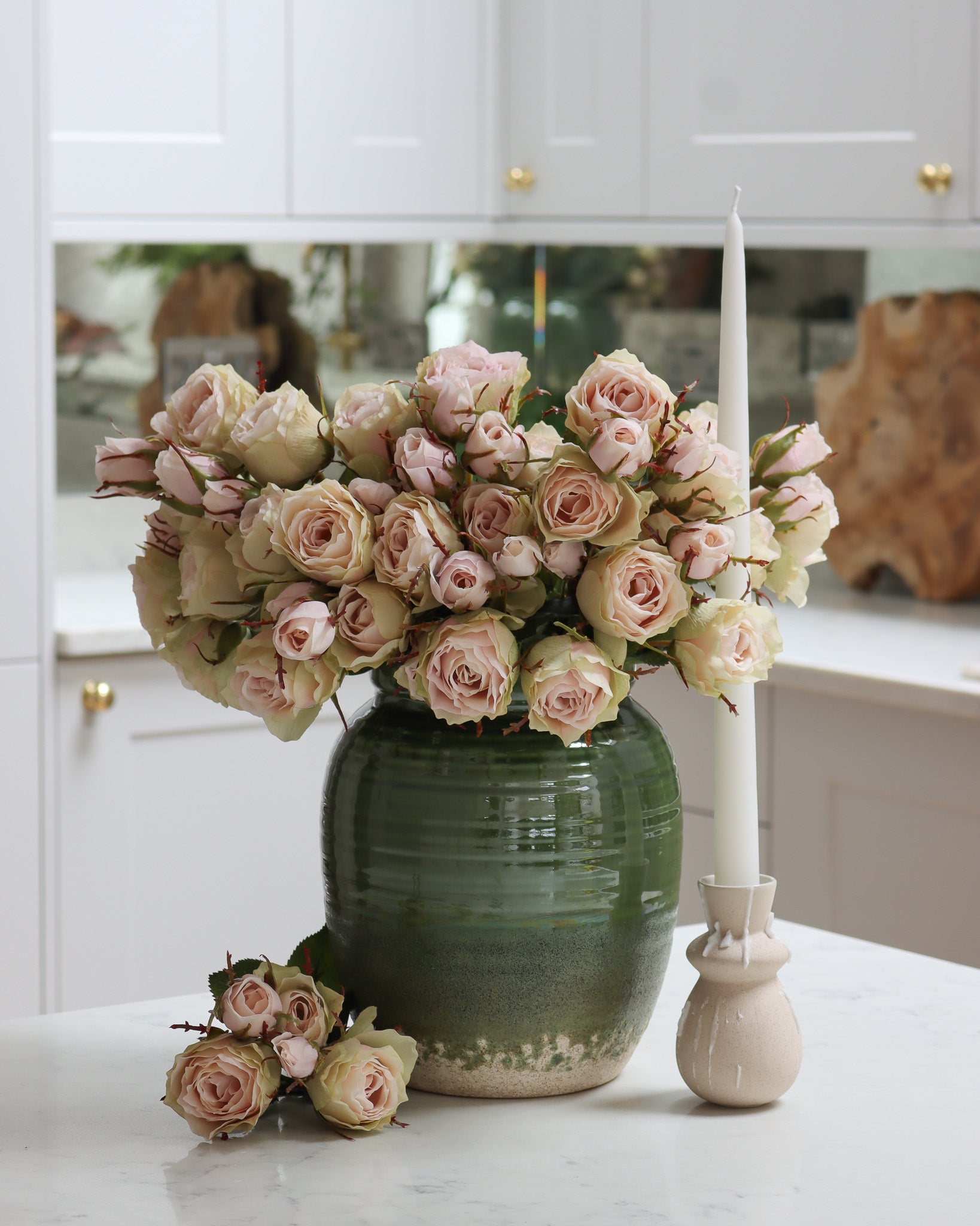 Blush Pink Rose Spray