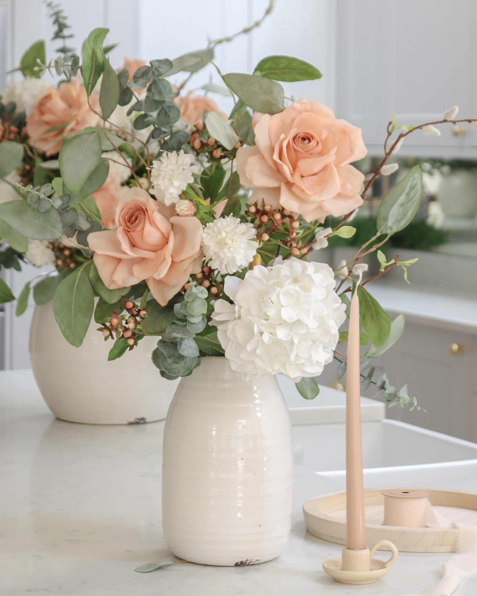 Small White Ceramic Vase