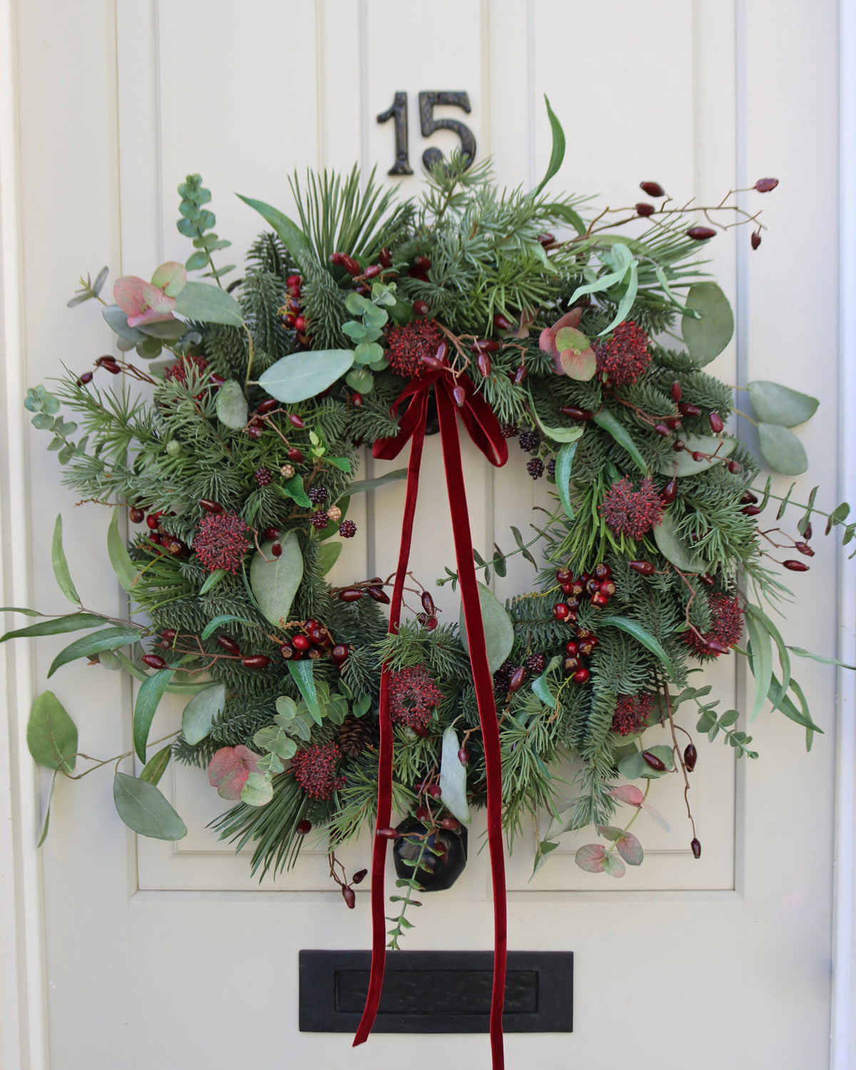 Burgundy Berry Everlasting Wreath