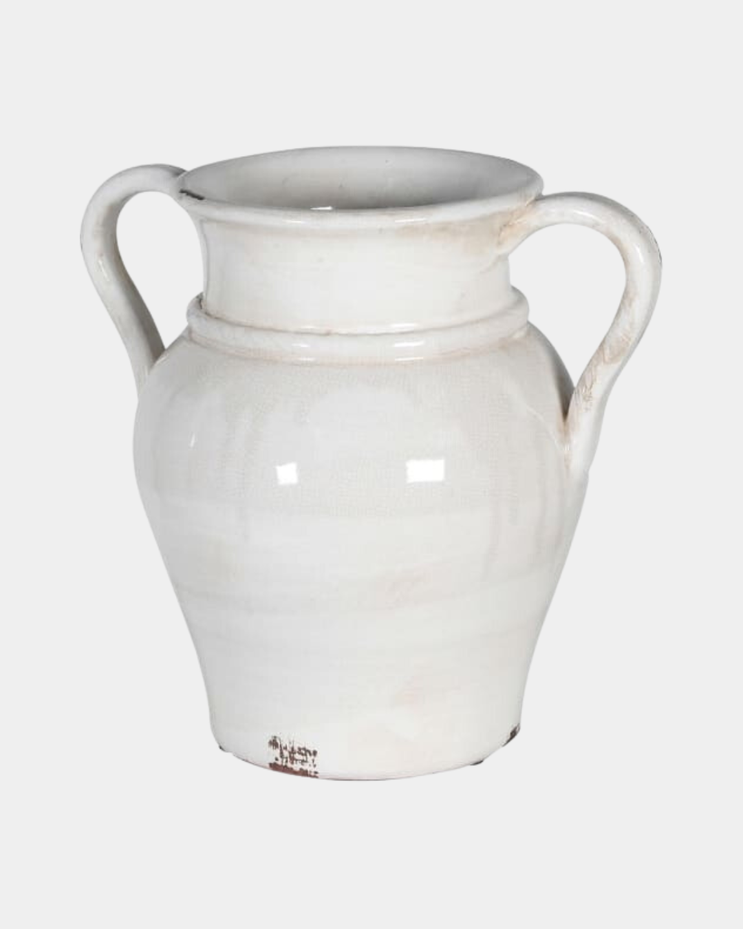 White Distressed Urn