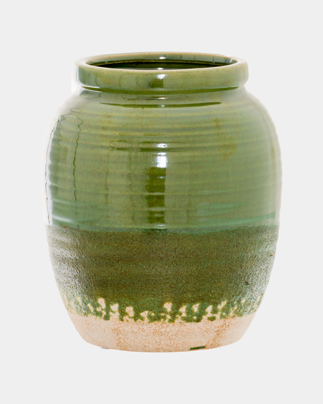 Olive Drip Vase