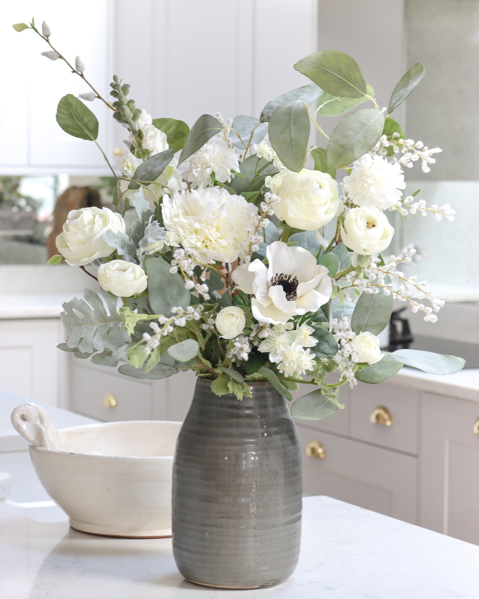 Small Grey Ceramic Vase