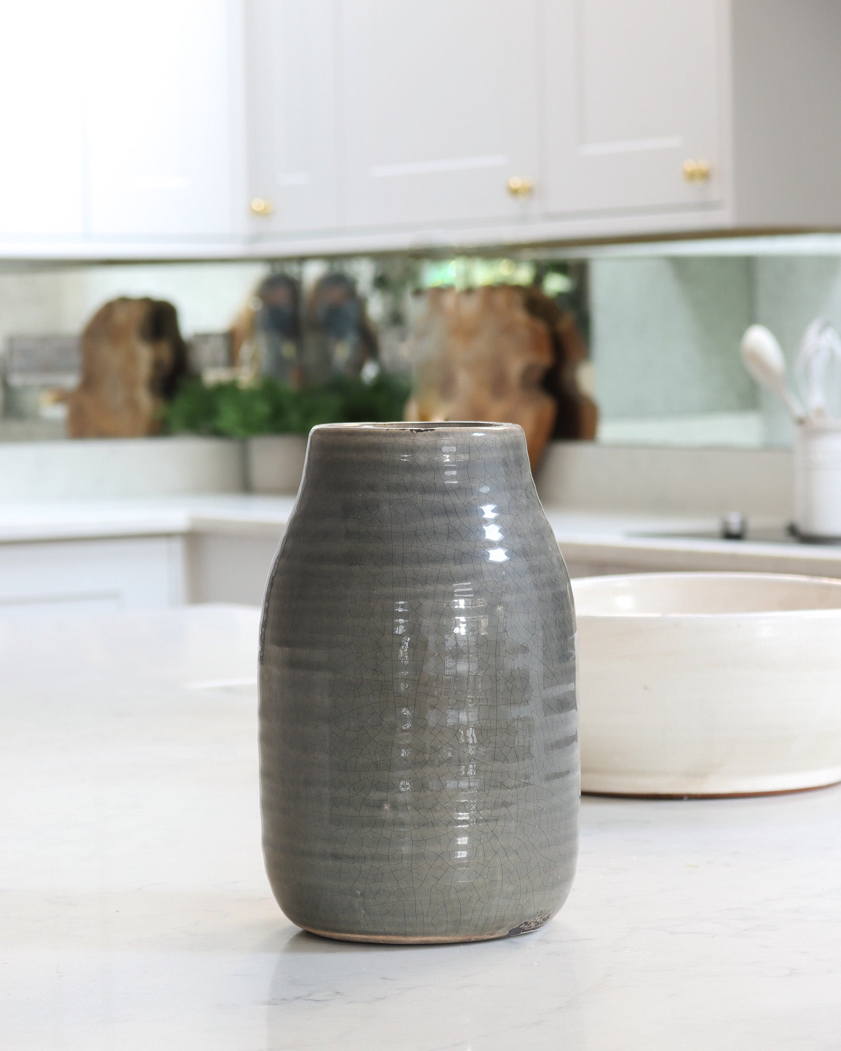 Small Grey Ceramic Vase