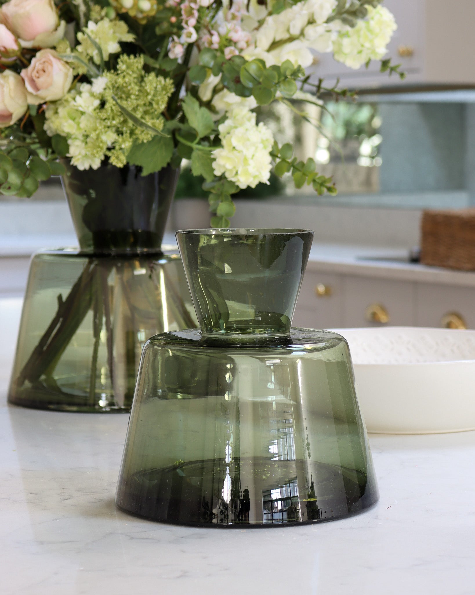 Green Glass Vase