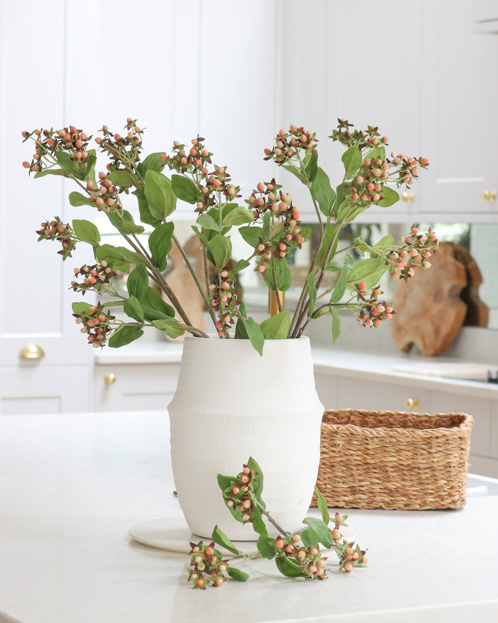 Pink Hypericum Berry Spray