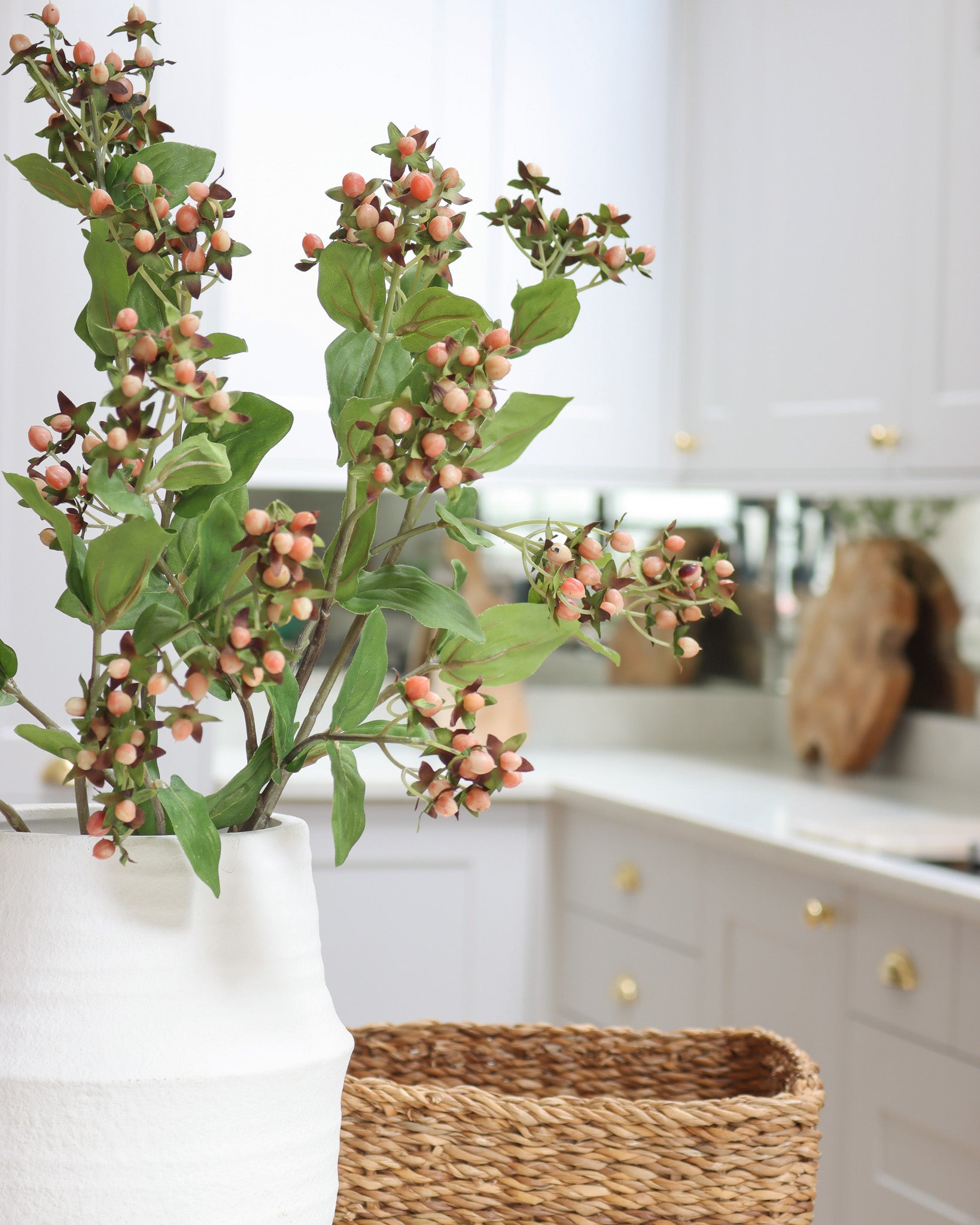 Pink Hypericum Berry Spray