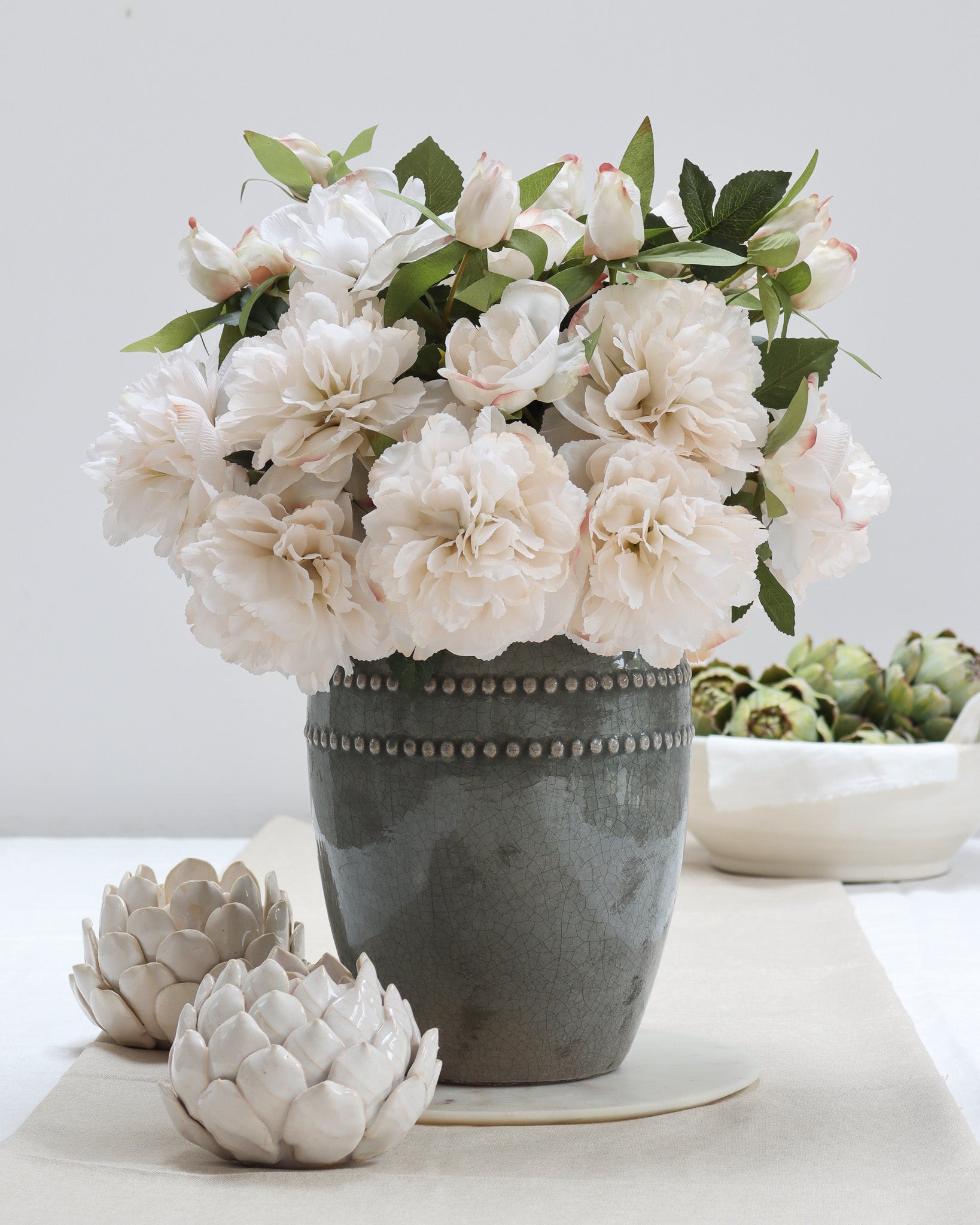 White Peony Spray