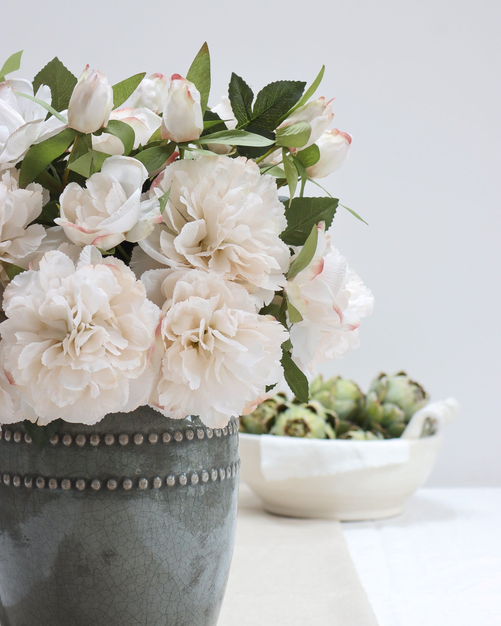 White Peony Spray