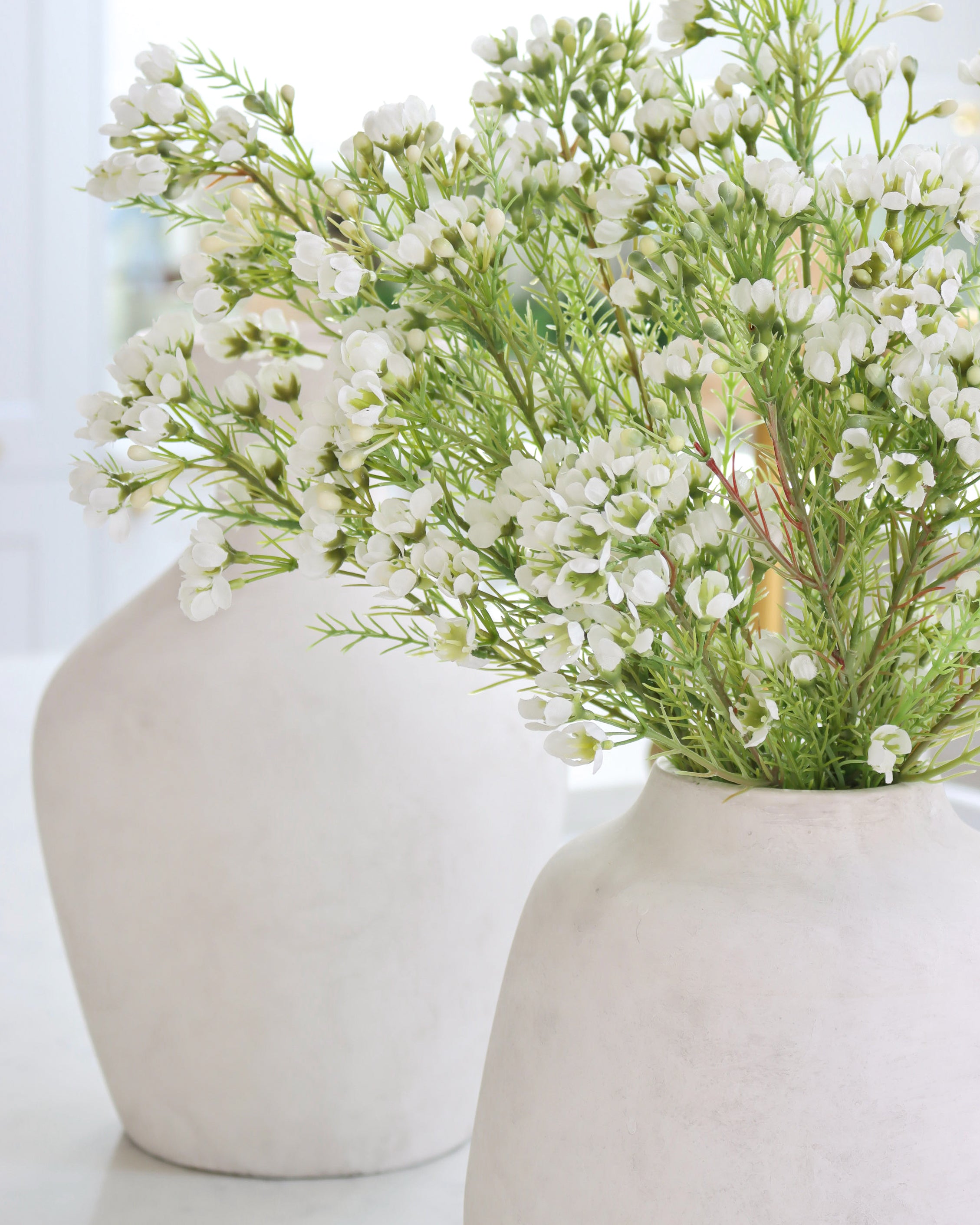 White Wax Flower Spray