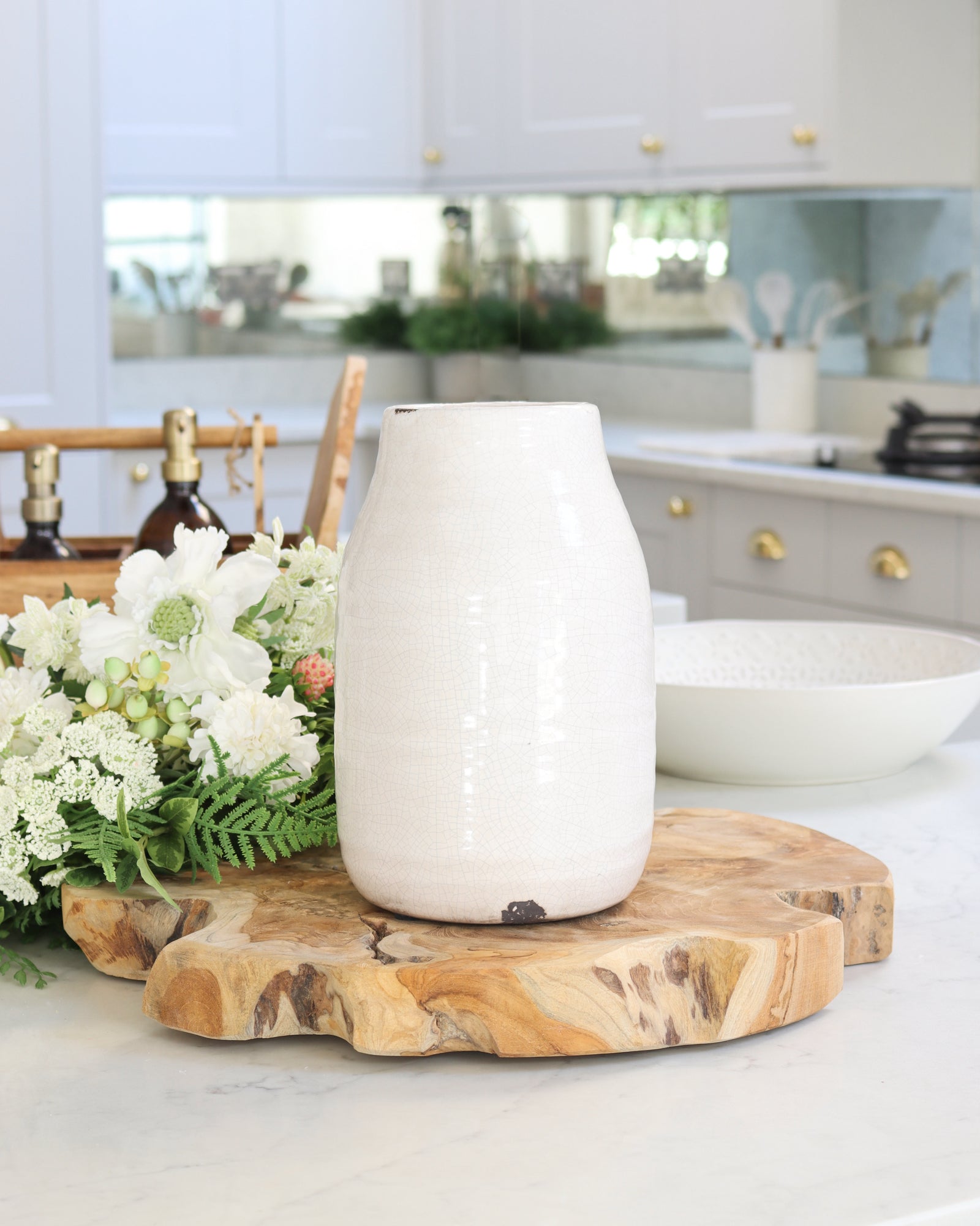 Small White Ceramic Vase