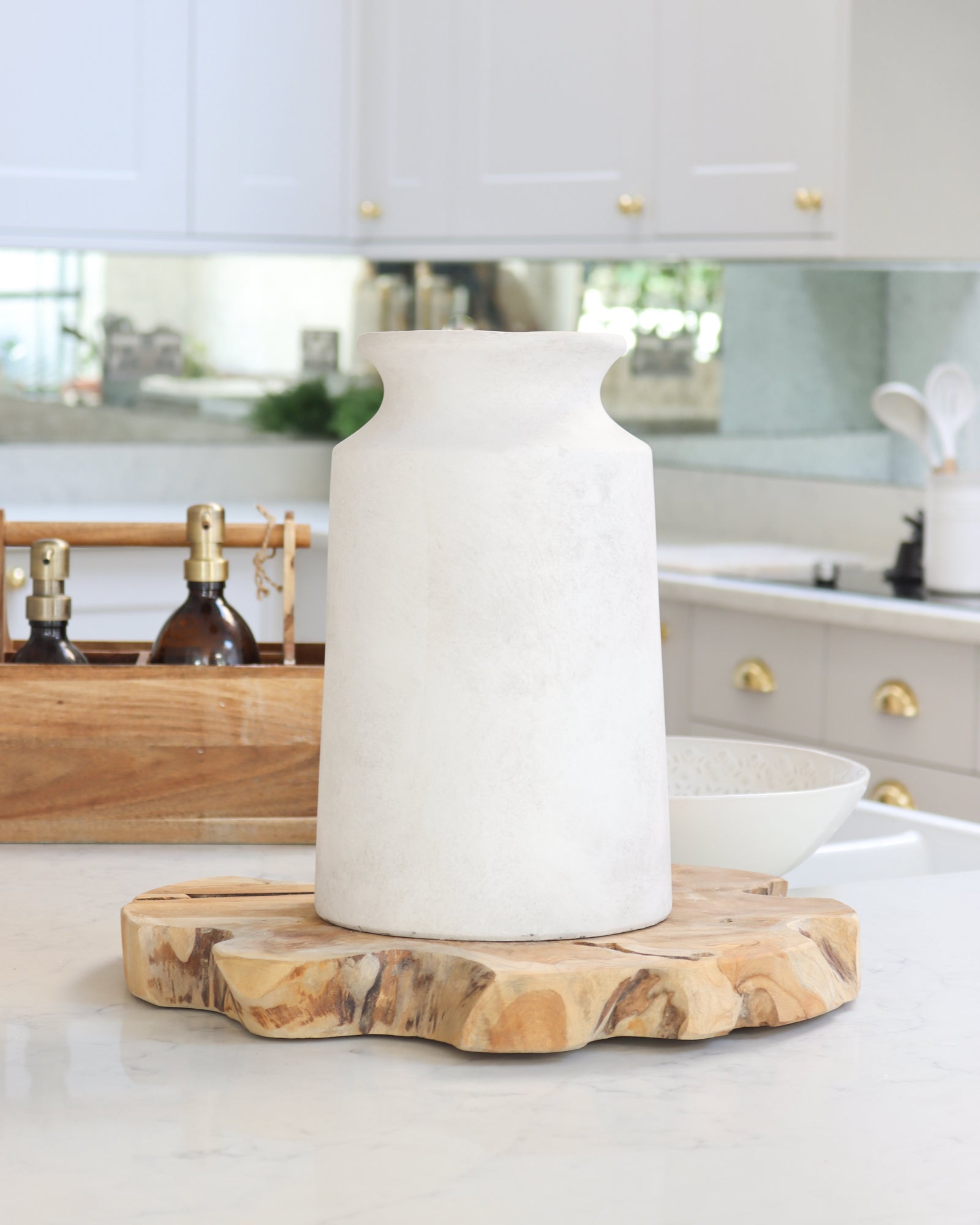 White Stone Urn